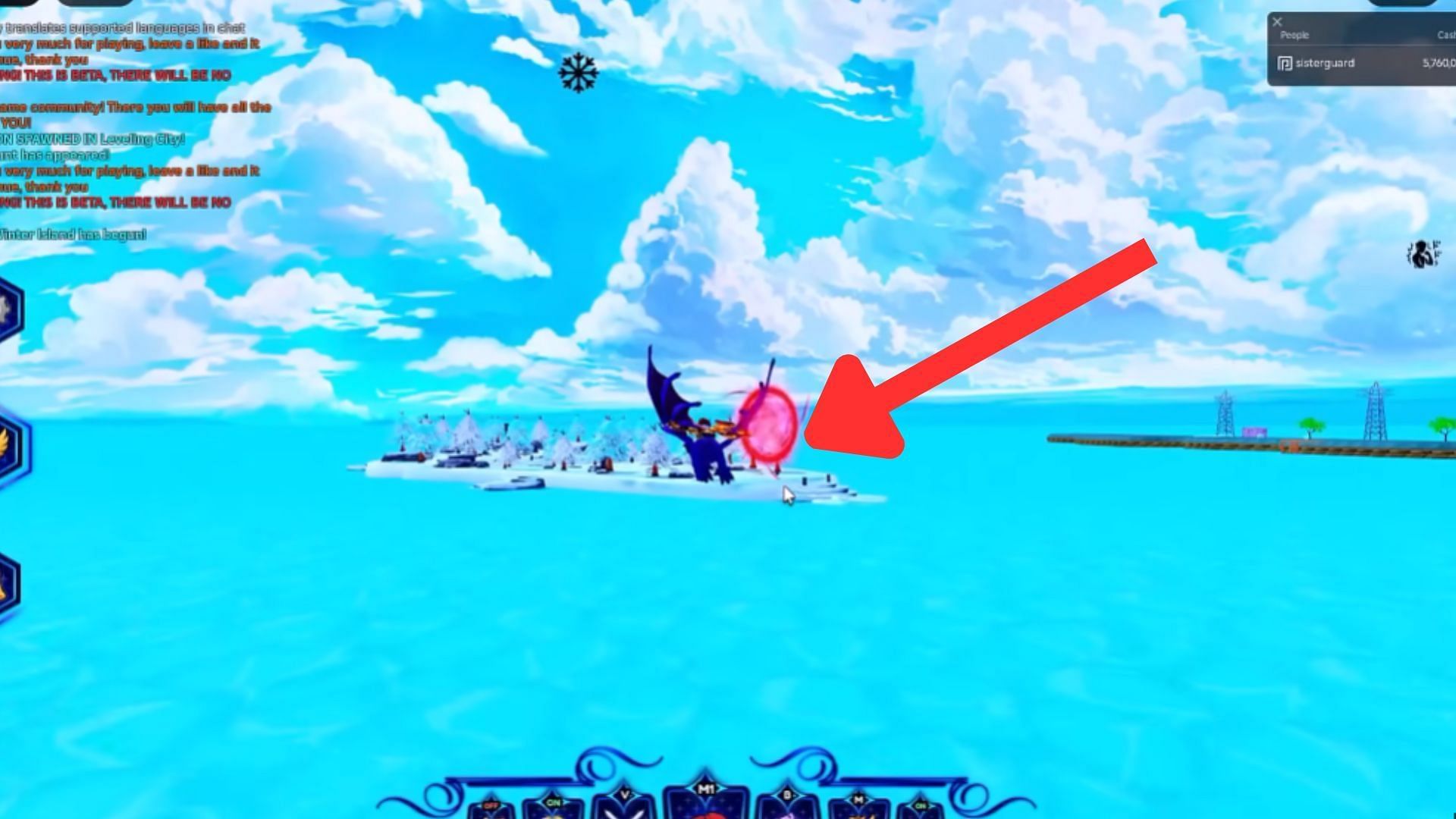 Winter Raid island (Image via Roblox | YouTube@Sister guard)